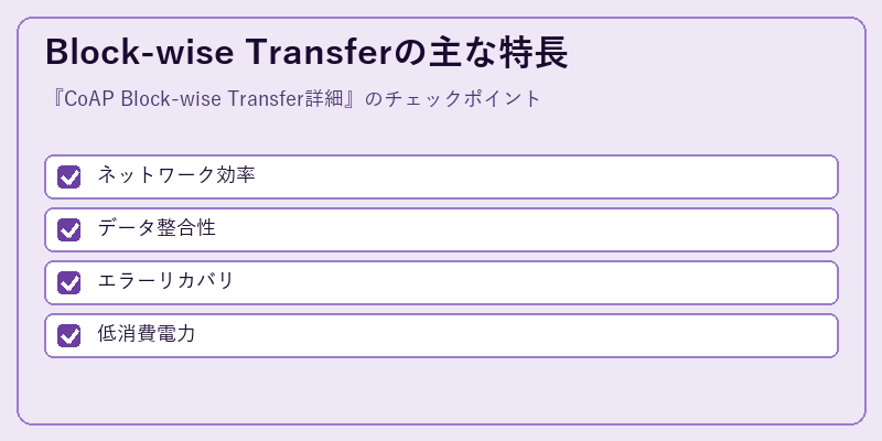 Block-wise Transferの主な特長