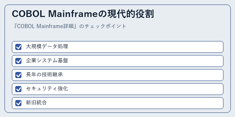 COBOL Mainframeの現代的役割