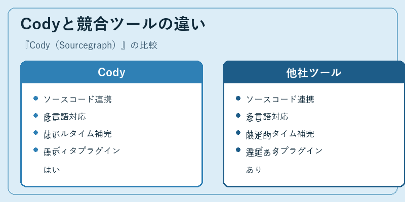 Codyと競合ツールの違い