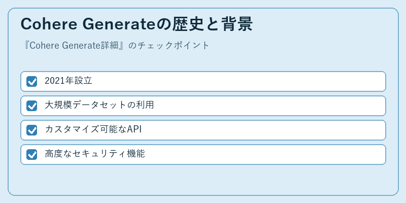 Cohere Generateの歴史と背景