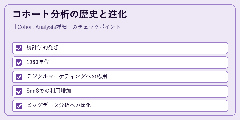 コホート分析の歴史と進化