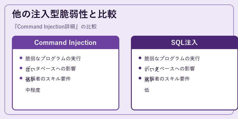 他の注入型脆弱性と比較