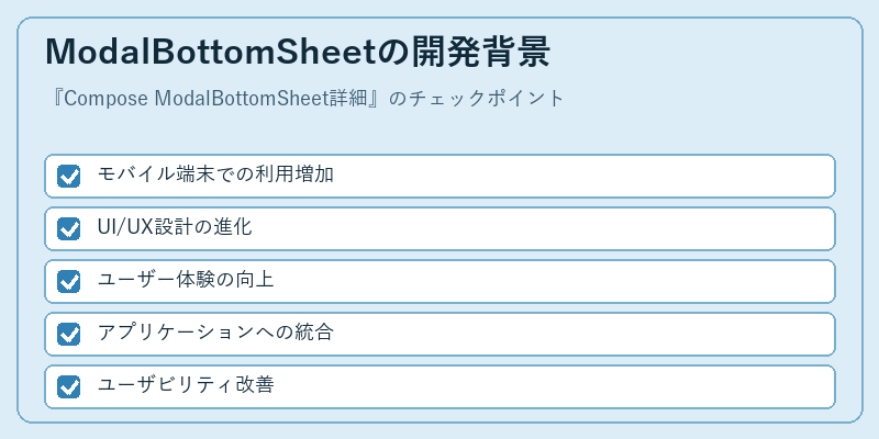 ModalBottomSheetの開発背景