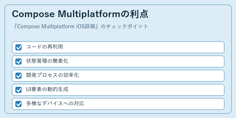 Compose Multiplatformの利点