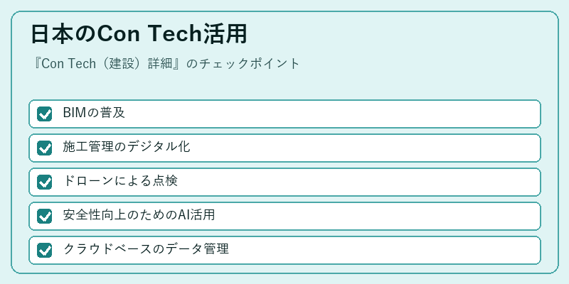 日本のCon Tech活用