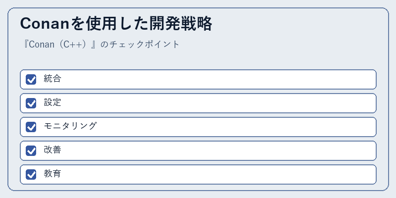 Conanを使用した開発戦略