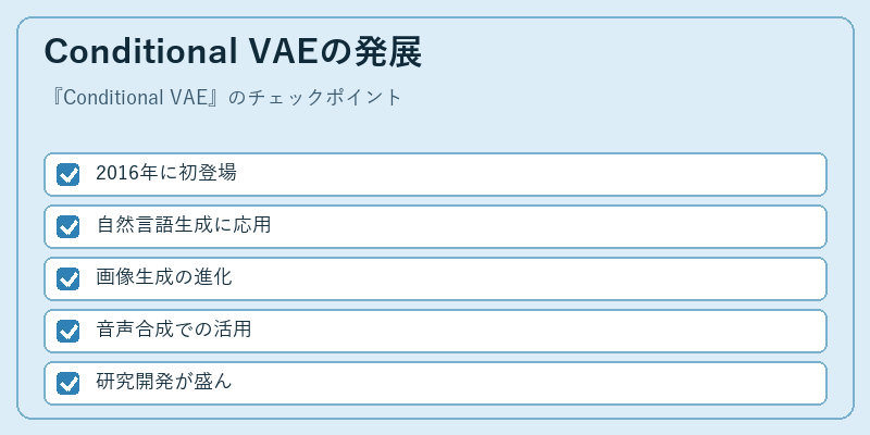 Conditional VAEの発展