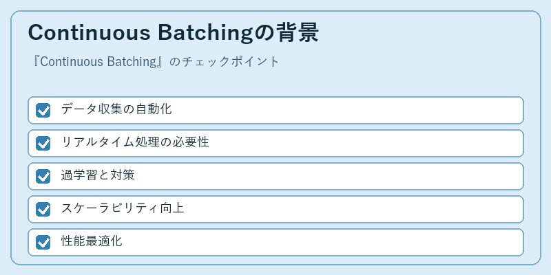 Continuous Batchingの背景