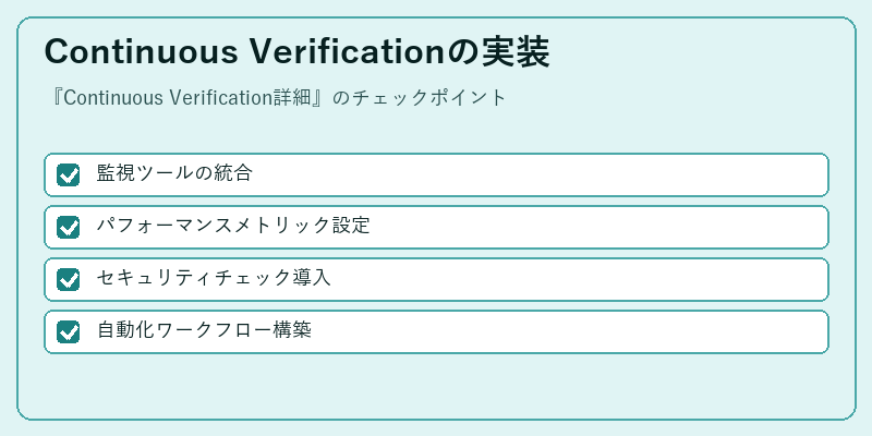 Continuous Verificationの実装