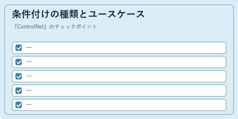 条件付けの種類とユースケース