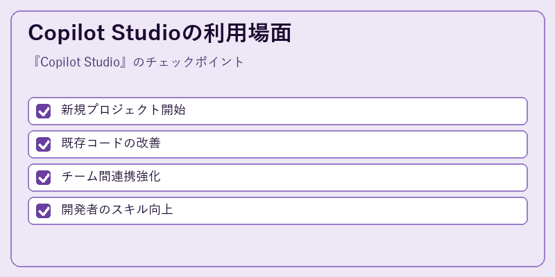 Copilot Studioの利用場面