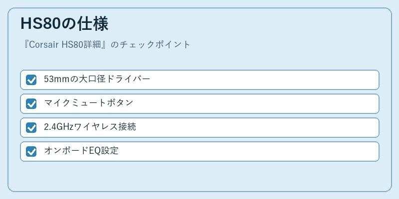 HS80の仕様