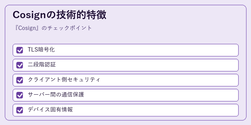 Cosignの技術的特徴