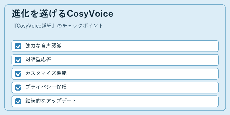 進化を遂げるCosyVoice