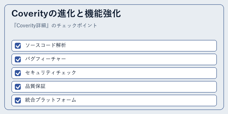 Coverityの進化と機能強化