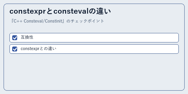 constexprとconstevalの違い