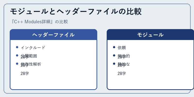モジュールとヘッダーファイルの比較