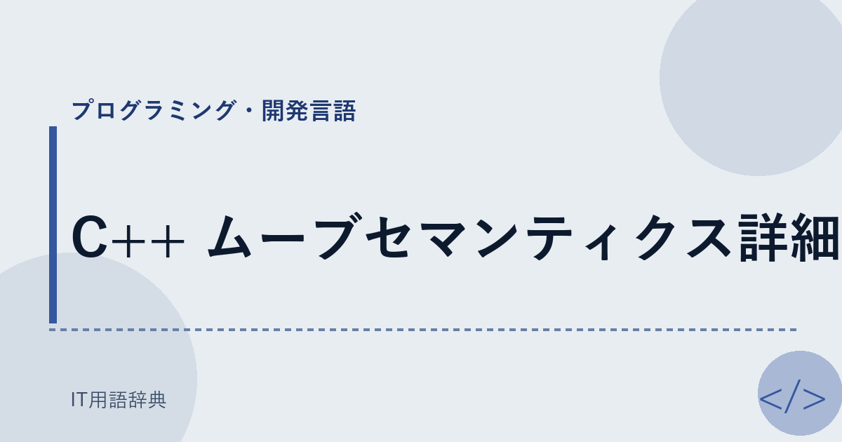 C++ ムーブセマンティクス詳細 アイキャッチ
