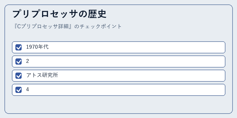 プリプロセッサの歴史