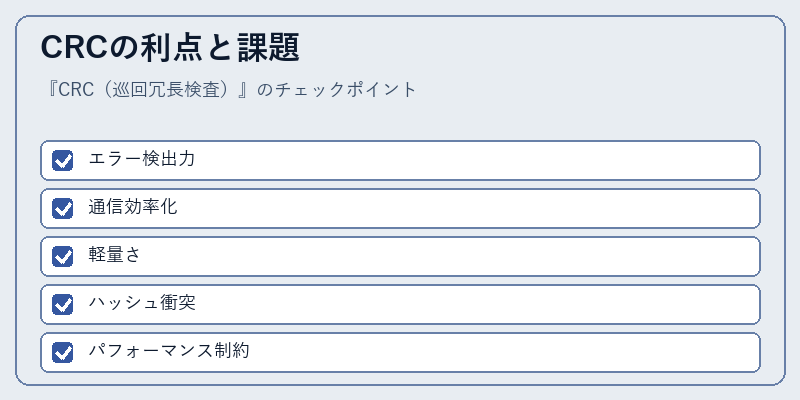 CRCの利点と課題