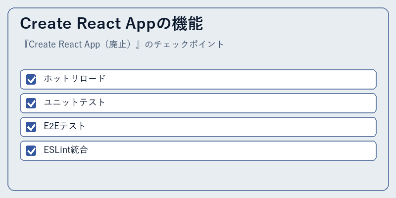 Create React Appの機能