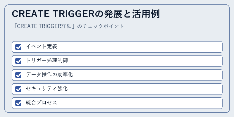 CREATE TRIGGERの発展と活用例