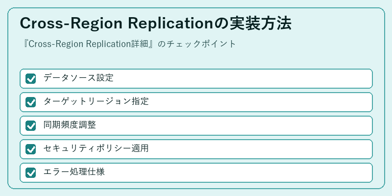 Cross-Region Replicationの実装方法