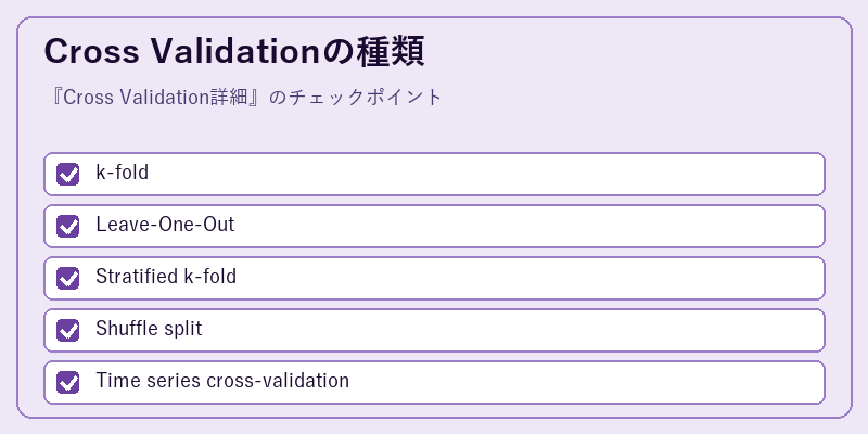 Cross Validationの種類