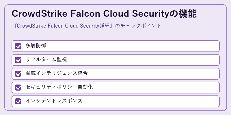 CrowdStrike Falcon Cloud Securityの機能