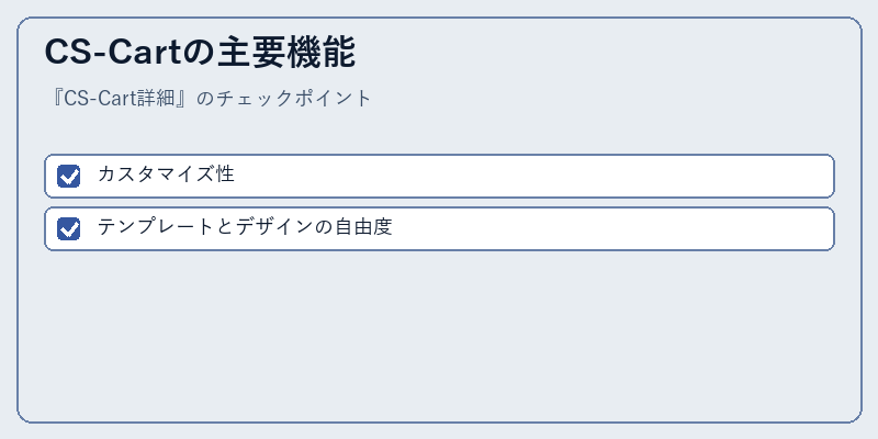 CS-Cartの主要機能