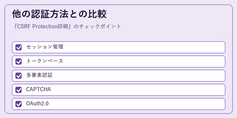 他の認証方法との比較
