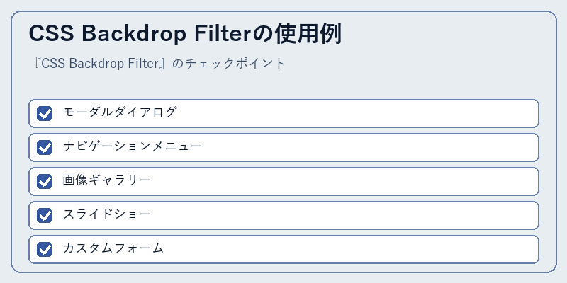 CSS Backdrop Filterの使用例
