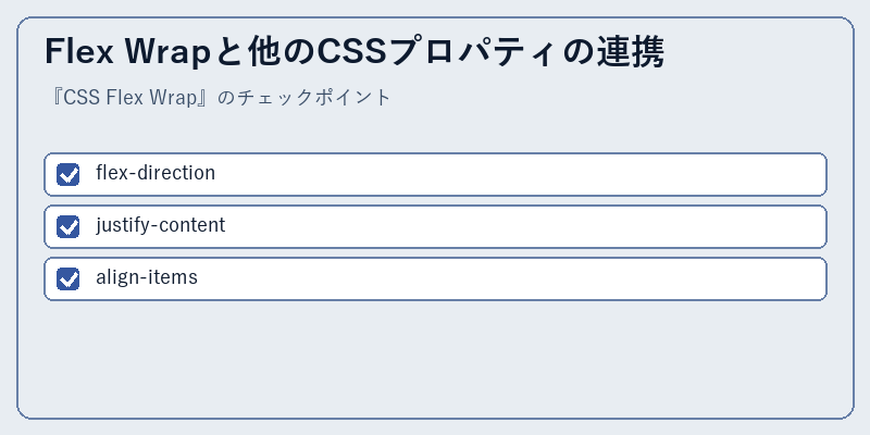 Flex Wrapと他のCSSプロパティの連携