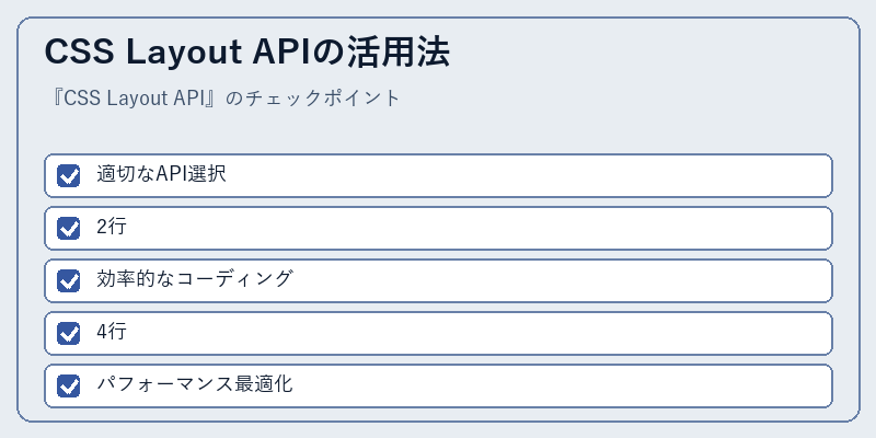 CSS Layout APIの活用法