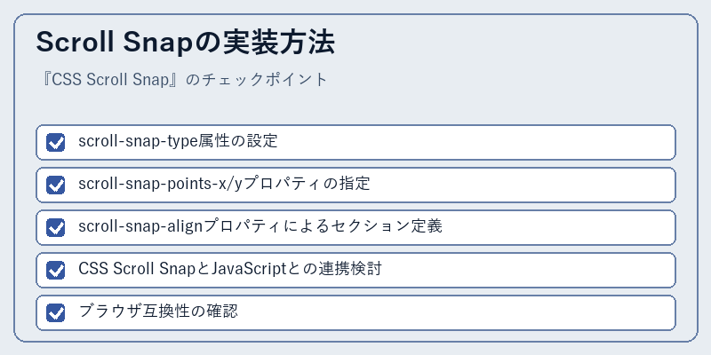 Scroll Snapの実装方法