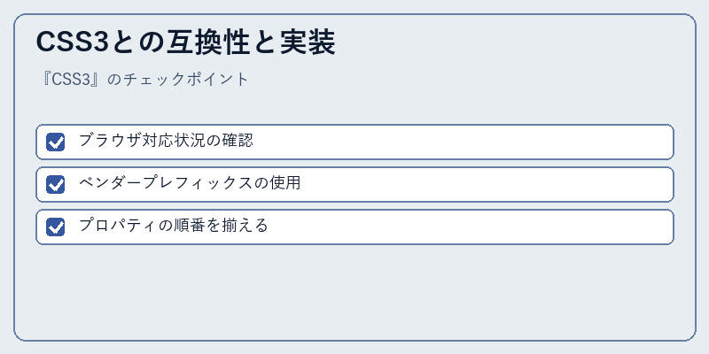 CSS3との互換性と実装