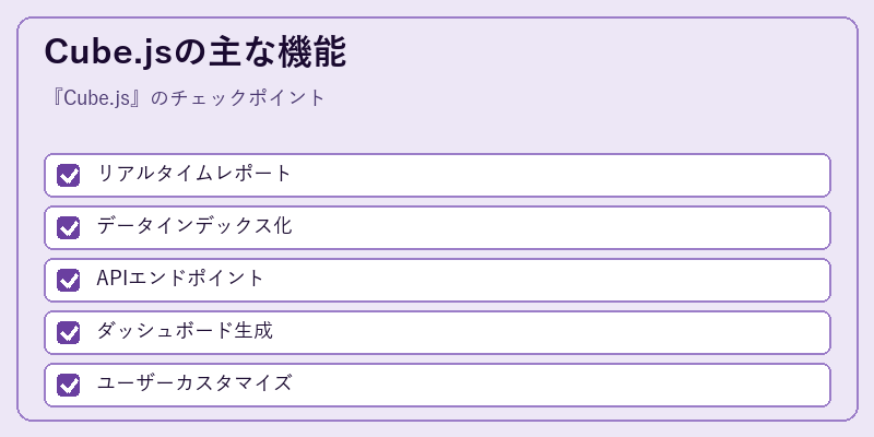 Cube.jsの主な機能