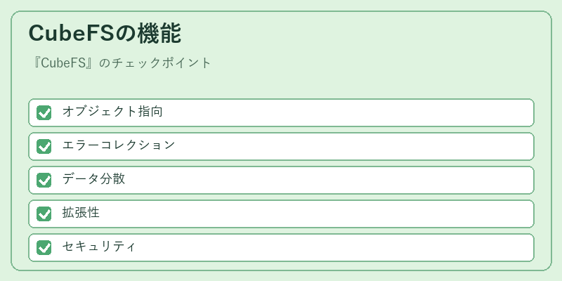 CubeFSの機能