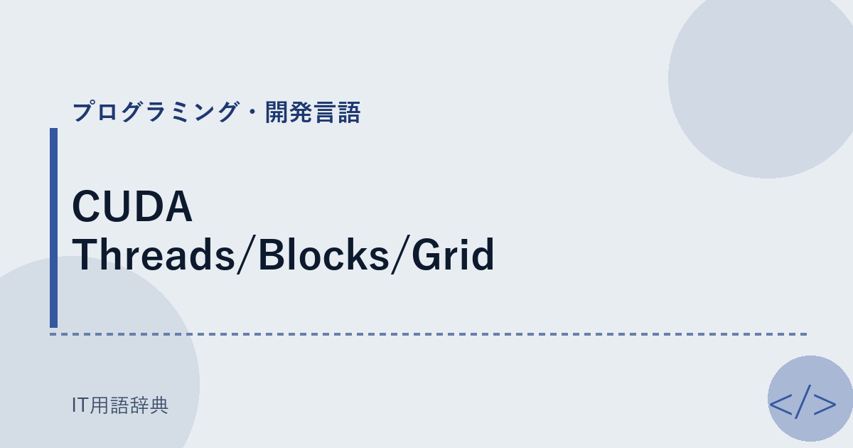 CUDA Threads/Blocks/Grid アイキャッチ