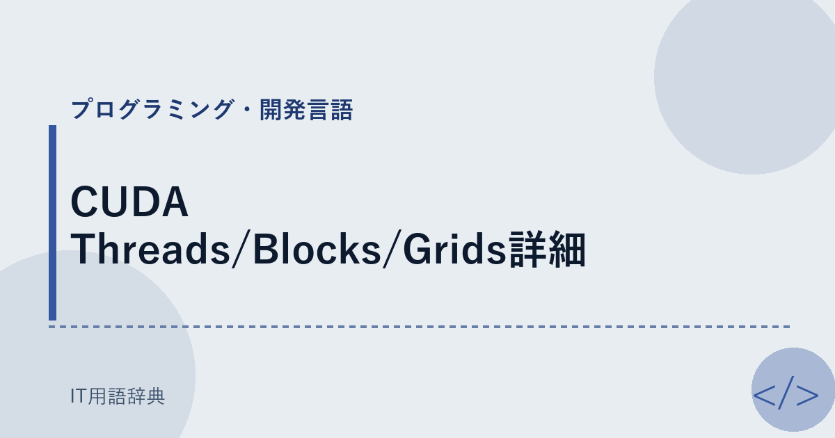 CUDA Threads/Blocks/Grids詳細 アイキャッチ
