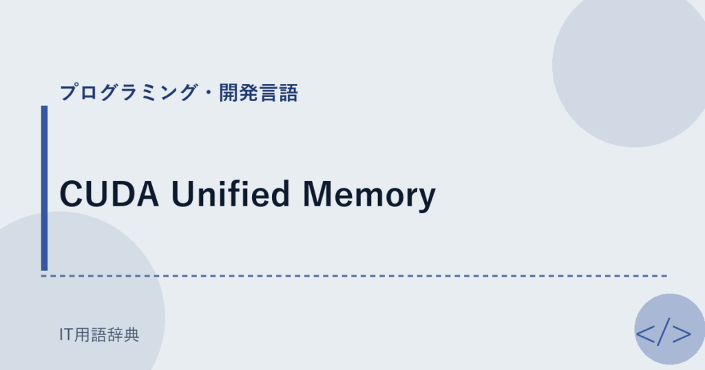 CUDA Unified Memory アイキャッチ