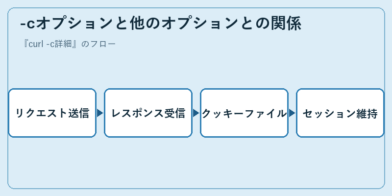 -cオプションと他のオプションとの関係