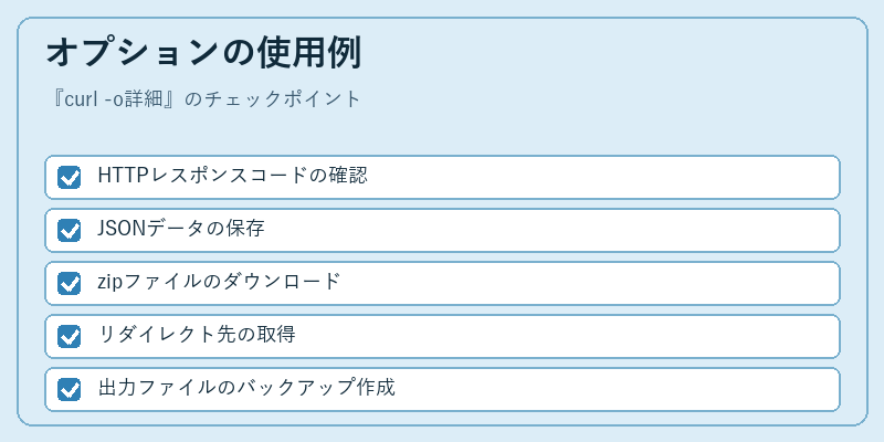 オプションの使用例