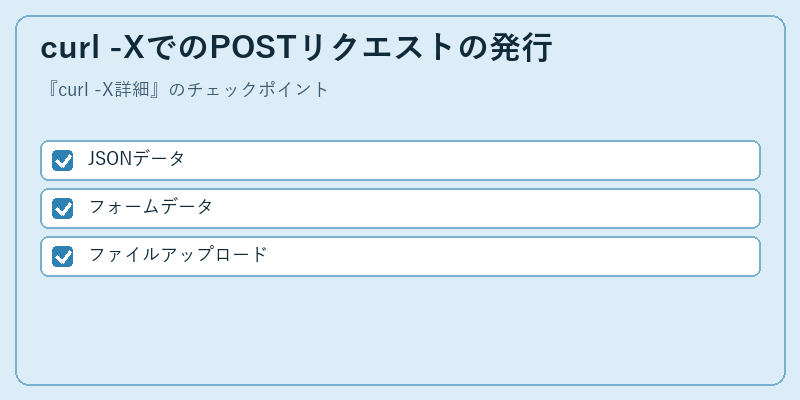 curl -XでのPOSTリクエストの発行