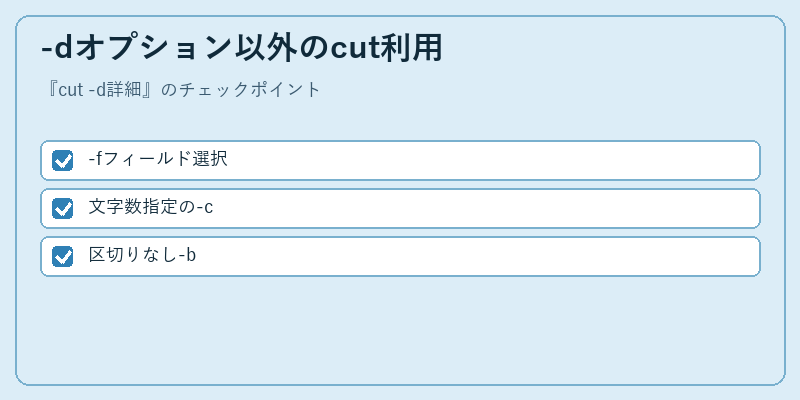 -dオプション以外のcut利用