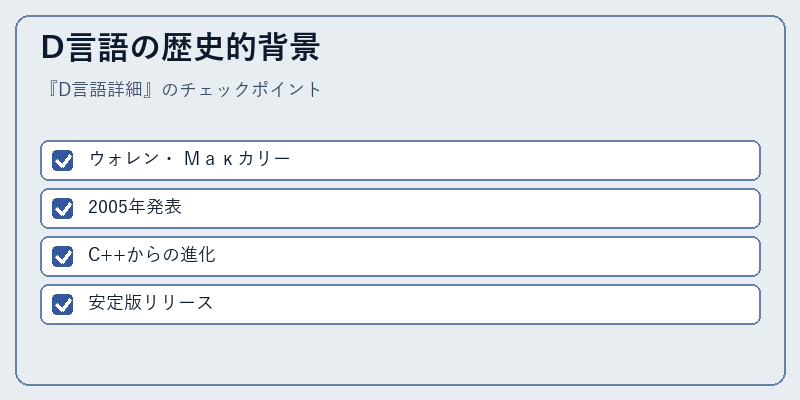 D言語の歴史的背景
