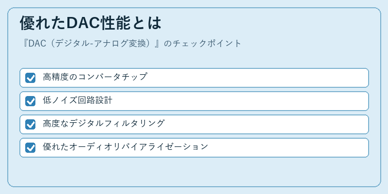 優れたDAC性能とは