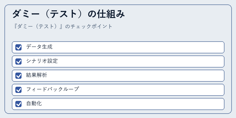 ダミー（テスト）の仕組み