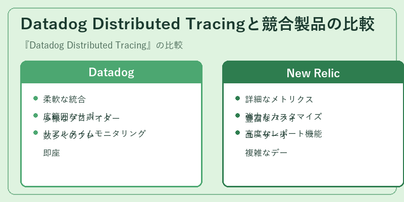 Datadog Distributed Tracingと競合製品の比較