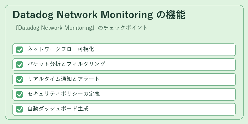 Datadog Network Monitoring の機能